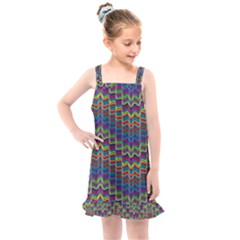 Decorative Ornamental Abstract Wave Kids  Overall Dress