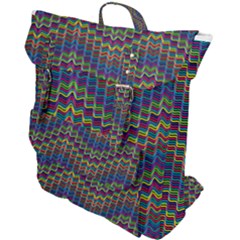 Decorative Ornamental Abstract Wave Buckle Up Backpack