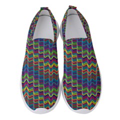 Decorative Ornamental Abstract Wave Women s Slip On Sneakers by Mariart