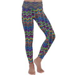 Decorative Ornamental Abstract Wave Kids  Lightweight Velour Classic Yoga Leggings