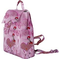 Cute Little Girl With Heart Buckle Everyday Backpack by FantasyWorld7