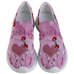 Cute Little Girl With Heart Women s Lightweight Slip Ons by FantasyWorld7