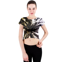 Burst Crew Neck Crop Top by JezebelDesignsStudio