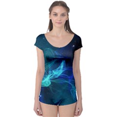 Electric Wave Boyleg Leotard  by JezebelDesignsStudio