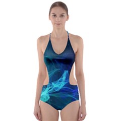 Electric Wave Cut-out One Piece Swimsuit by JezebelDesignsStudio