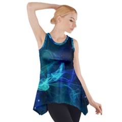 Electric Wave Side Drop Tank Tunic by JezebelDesignsStudio