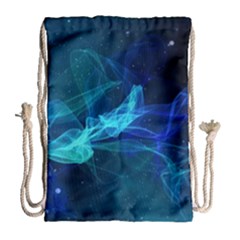 Electric Wave Drawstring Bag (large) by JezebelDesignsStudio