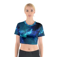 Electric Wave Cotton Crop Top by JezebelDesignsStudio