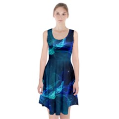 Electric Wave Racerback Midi Dress by JezebelDesignsStudio