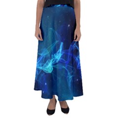 Electric Wave Flared Maxi Skirt by JezebelDesignsStudio