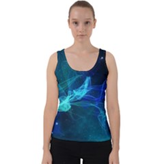 Electric Wave Velvet Tank Top by JezebelDesignsStudio