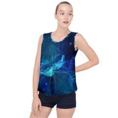 Electric Wave Bubble Hem Chiffon Tank Top by JezebelDesignsStudio