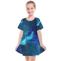 Electric Wave Kids  Smock Dress by JezebelDesignsStudio