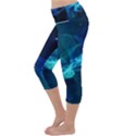 Electric Wave Lightweight Velour Capri Yoga Leggings View2