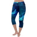 Electric Wave Lightweight Velour Capri Yoga Leggings View4