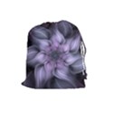 Purple Flower Windswept Drawstring Pouch (Large) View1