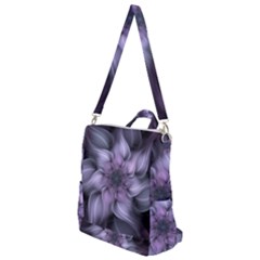 Purple Flower Windswept Crossbody Backpack