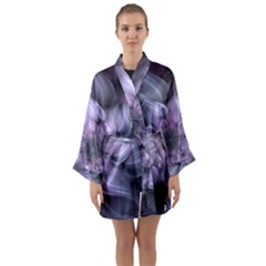 Purple Flower Windswept Long Sleeve Kimono Robe by JezebelDesignsStudio