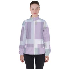 Abstract 21004 High Neck Windbreaker (women) by JezebelDesignsStudio