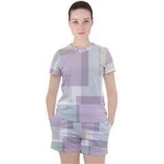 Abstract 21004 Women s Tee And Shorts Set