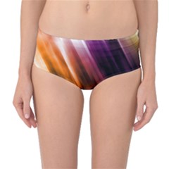 Rainbow Light Mid-waist Bikini Bottoms by JezebelDesignsStudio