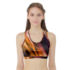 Rainbow Light Sports Bra With Border by JezebelDesignsStudio