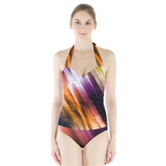 Rainbow Light Halter Swimsuit by JezebelDesignsStudio