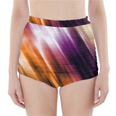 Rainbow Light High-waisted Bikini Bottoms by JezebelDesignsStudio