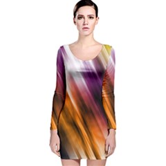 Rainbow Light Long Sleeve Velvet Bodycon Dress by JezebelDesignsStudio