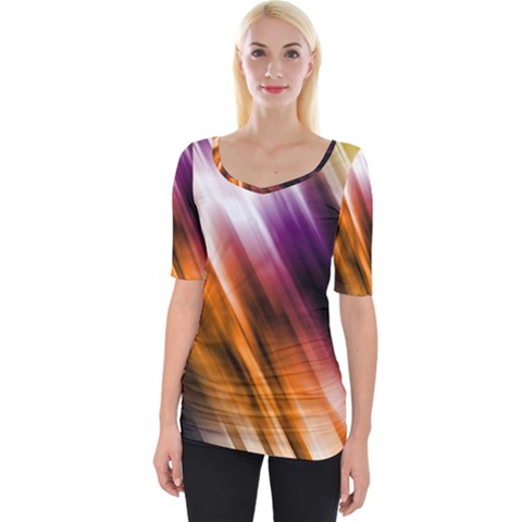 Rainbow Light Wide Neckline Tee by JezebelDesignsStudio