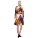 Rainbow Light Long Sleeve Velvet Front Wrap Dress View2