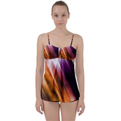 Rainbow Light Babydoll Tankini Set by JezebelDesignsStudio