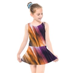 Rainbow Light Kids  Skater Dress Swimsuit by JezebelDesignsStudio