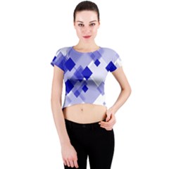 Geometric Crew Neck Crop Top by JezebelDesignsStudio