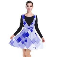 Geometric Plunge Pinafore Dress