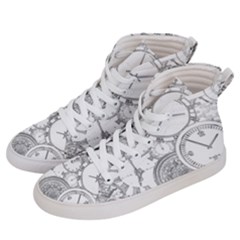 Time Goes On Women s Hi-top Skate Sneakers by JezebelDesignsStudio