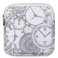 Time Goes On Mini Square Pouch by JezebelDesignsStudio