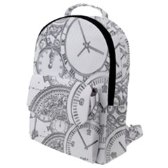 Time Goes On Flap Pocket Backpack (small) by JezebelDesignsStudio