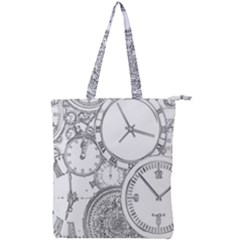 Time Goes On Double Zip Up Tote Bag by JezebelDesignsStudio