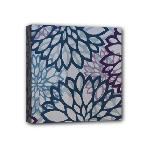 Modern Floral Pop Mini Canvas 4  X 4  (stretched) by JezebelDesignsStudio