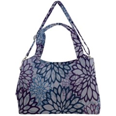 Modern Floral Pop Double Compartment Shoulder Bag by JezebelDesignsStudio