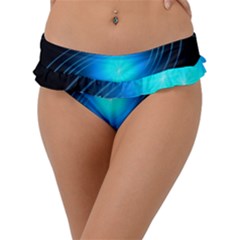 Blue Elliptical Frill Bikini Bottom