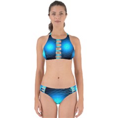 Blue Elliptical Perfectly Cut Out Bikini Set by JezebelDesignsStudio