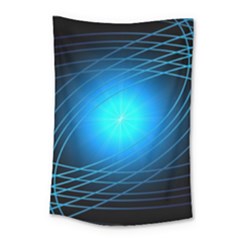 Blue Elliptical Small Tapestry by JezebelDesignsStudio