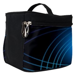 Blue Elliptical Make Up Travel Bag (small)