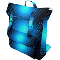 Blue Elliptical Buckle Up Backpack