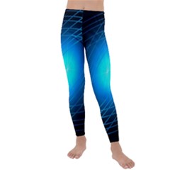 Blue Elliptical Kids  Lightweight Velour Leggings