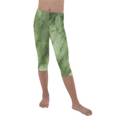 Marble Forest Kids  Lightweight Velour Capri Leggings 