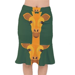 Giraffe Animals Zoo Mermaid Skirt by Mariart