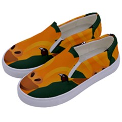 Giraffe Animals Zoo Kids  Canvas Slip Ons by Mariart